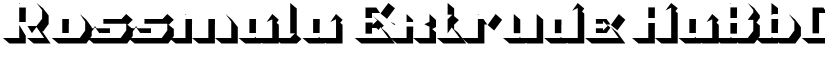 Rossmala Extrude font