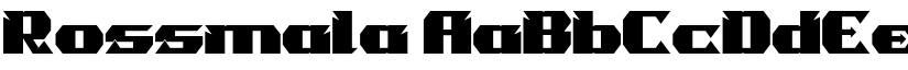 Rossmala font