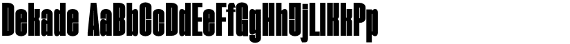 Dekade font