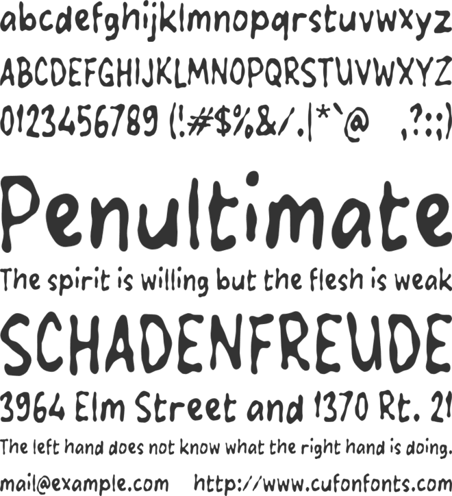 Vadsuky font preview
