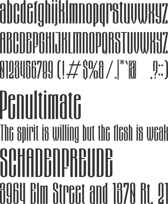 Highstar font preview