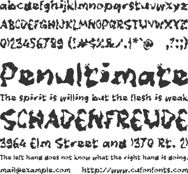 Vatrasine font preview