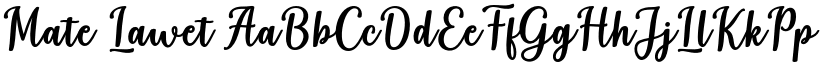 Mate Lawet font