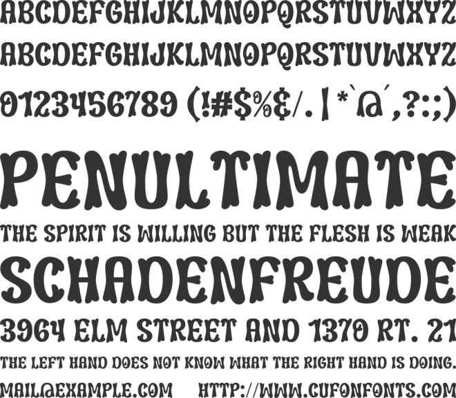 Horror Struck font preview