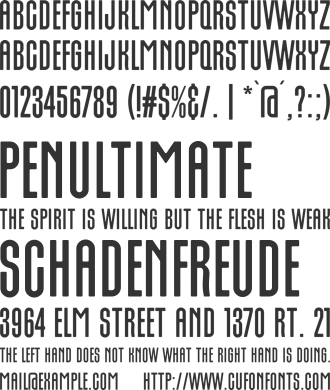 Rubicca font preview