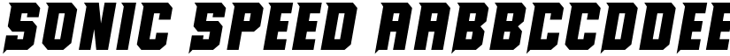 Sonic Speed font