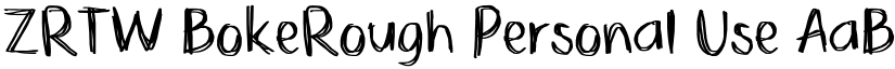 ZRTW BokeRough Personal Use font download