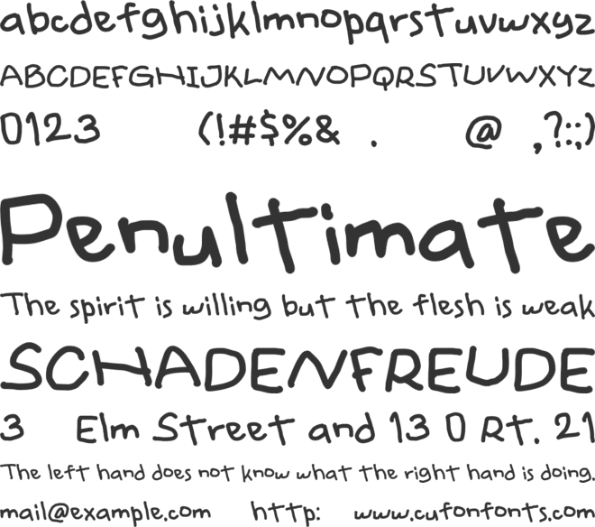 ZRTW Hackynote Personal Use font preview