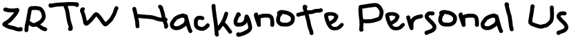 ZRTW Hackynote Personal Use font