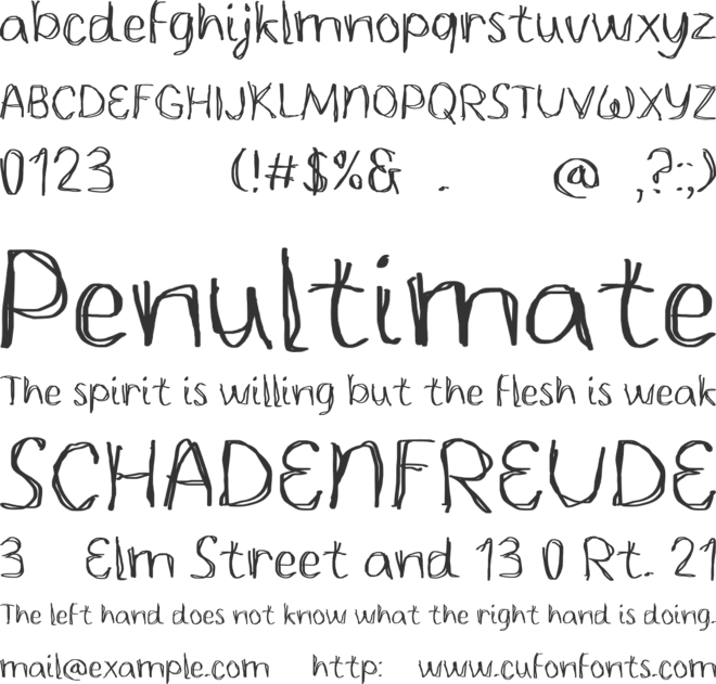 ZRTW Keriwily Personal Use font preview