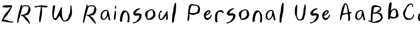 ZRTW Rainsoul Personal Use font