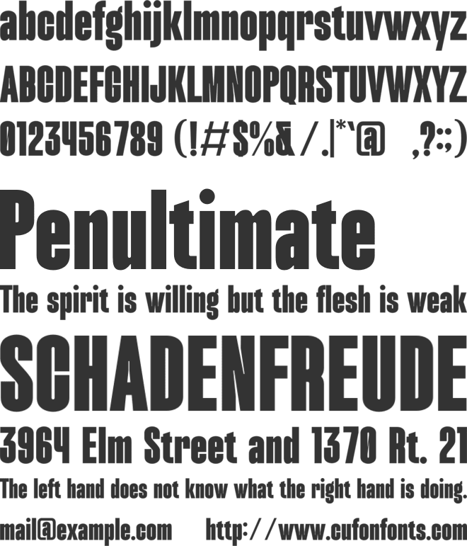 Rangely font preview