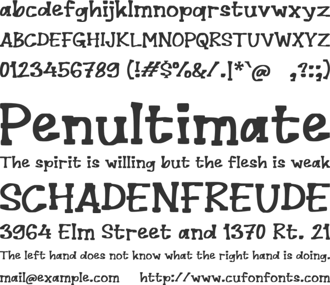 Vabegin font preview