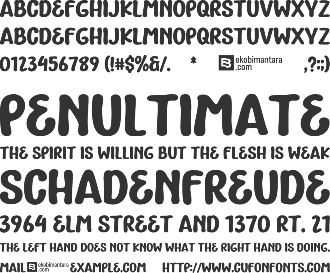 Dream Head font preview