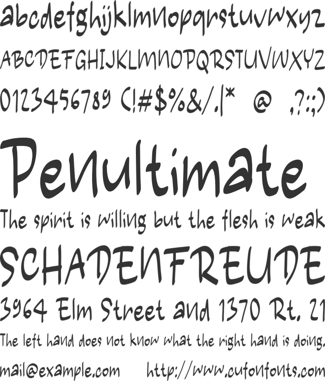 Child Wep font preview