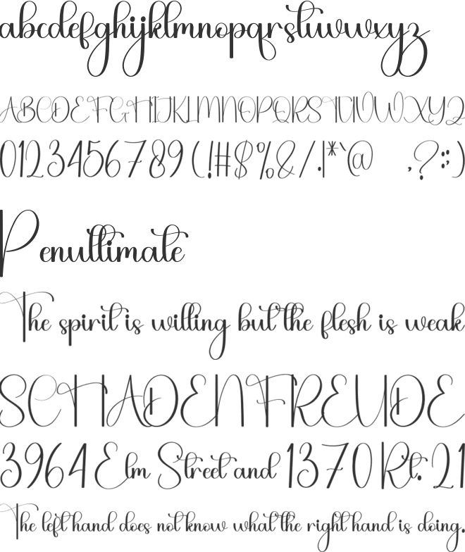 Bestfriend font preview