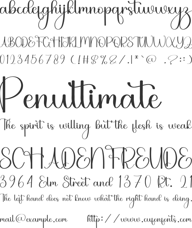 Teacher Student font preview