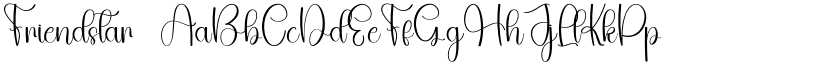 Friendstar font