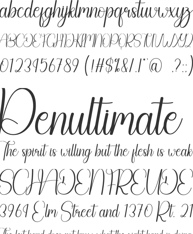 Famous Signature font preview