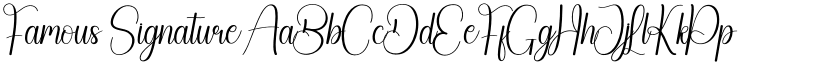 Famous Signature font