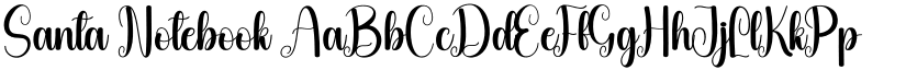 Santa Notebook font