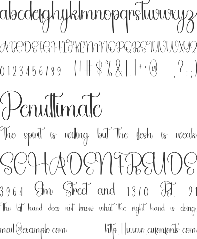 Beautiful Alphabet font preview