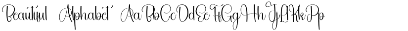 Beautiful Alphabet font