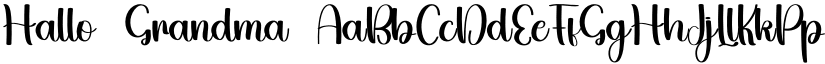 Hallo Grandma font