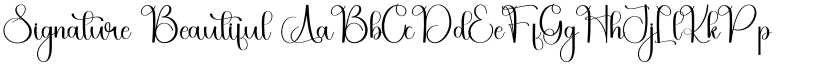 Signature Beautiful font