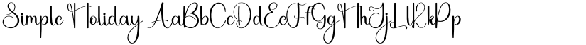 Simple Holiday font
