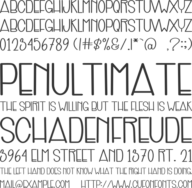 Mirror Beauty font preview