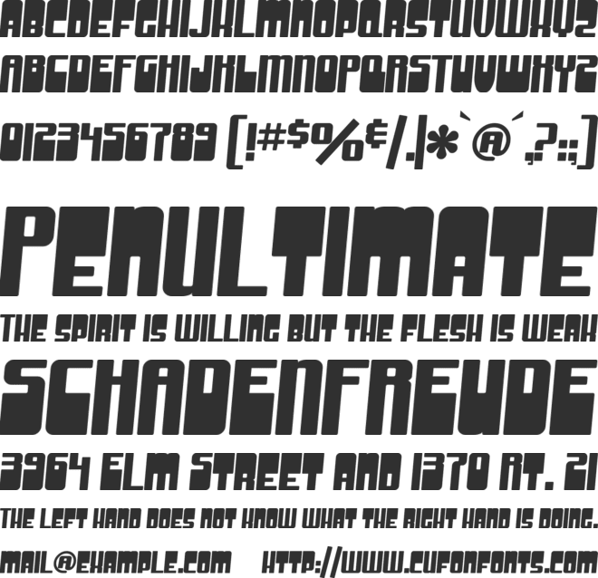 SF Groove Machine font preview