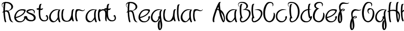 Restaurant Regular font