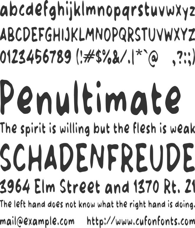 Vaphoon font preview