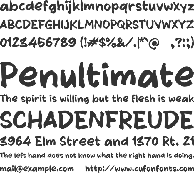 Vabopas font preview