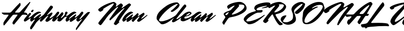 Highway Man Clean PERSONAL USE font