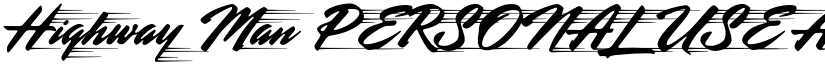 Highway Man PERSONAL USE font