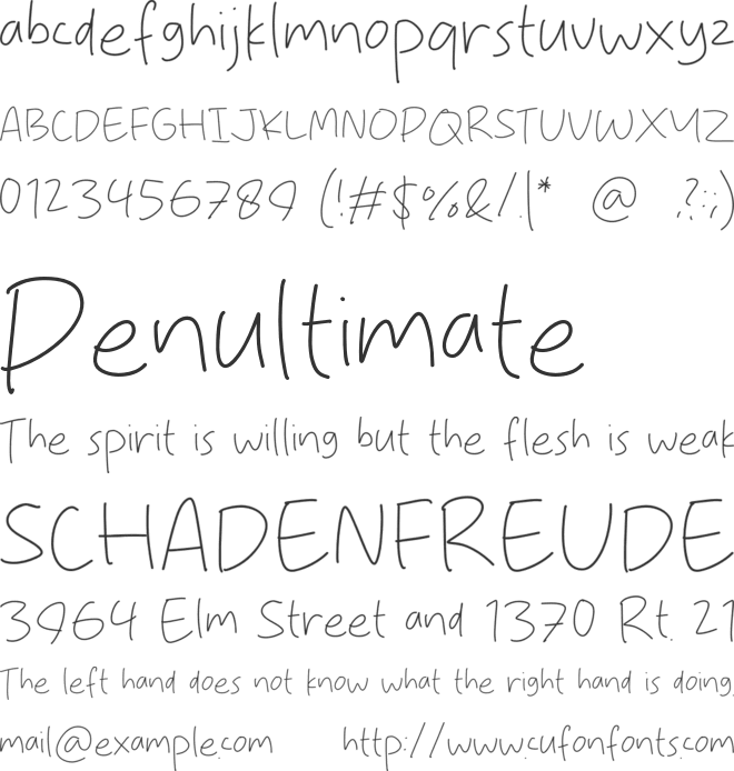 Lazy Script font preview