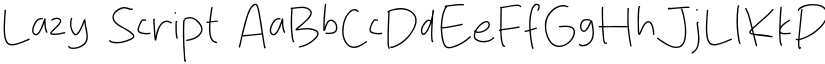 Lazy Script font