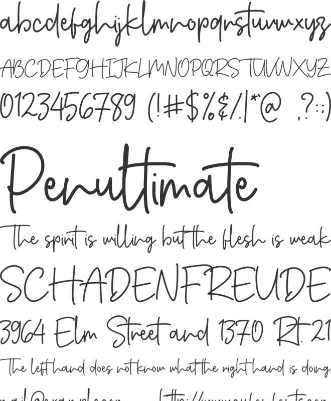 Kelly And Ryan font preview