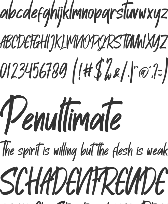Radhetya font preview