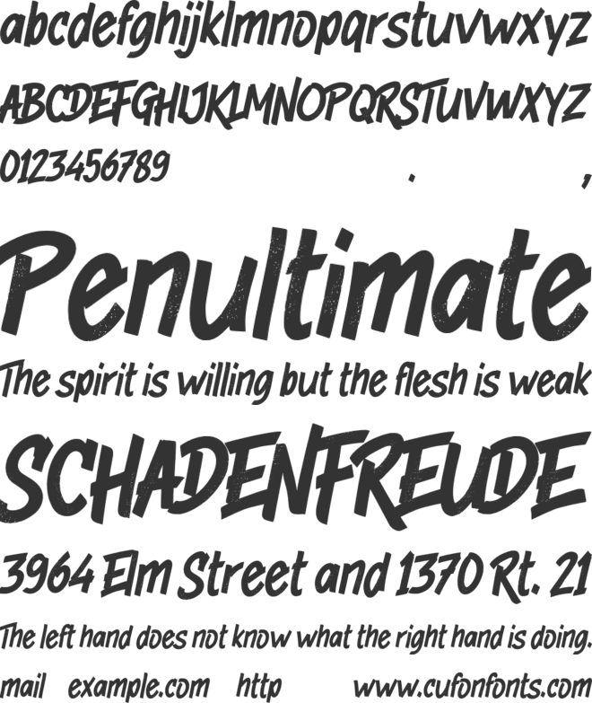 Land of Fear font preview