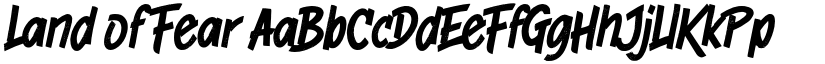 Land of Fear font