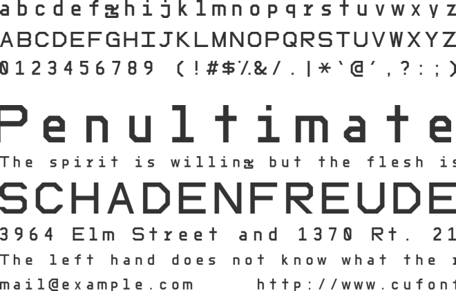 RetraConsole font preview