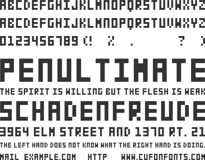 TOUCHCONCRETE font preview