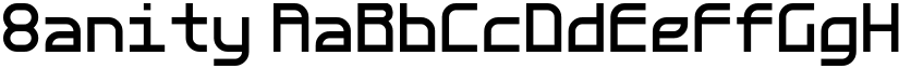 8anity font