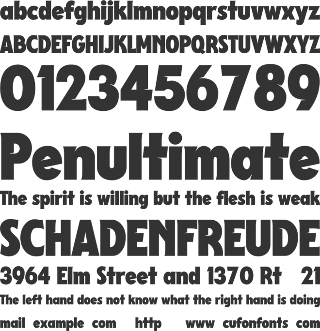 Mildstones font preview