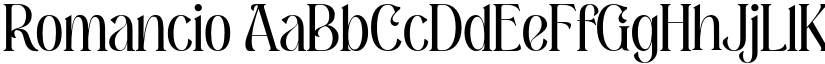 Romancio font