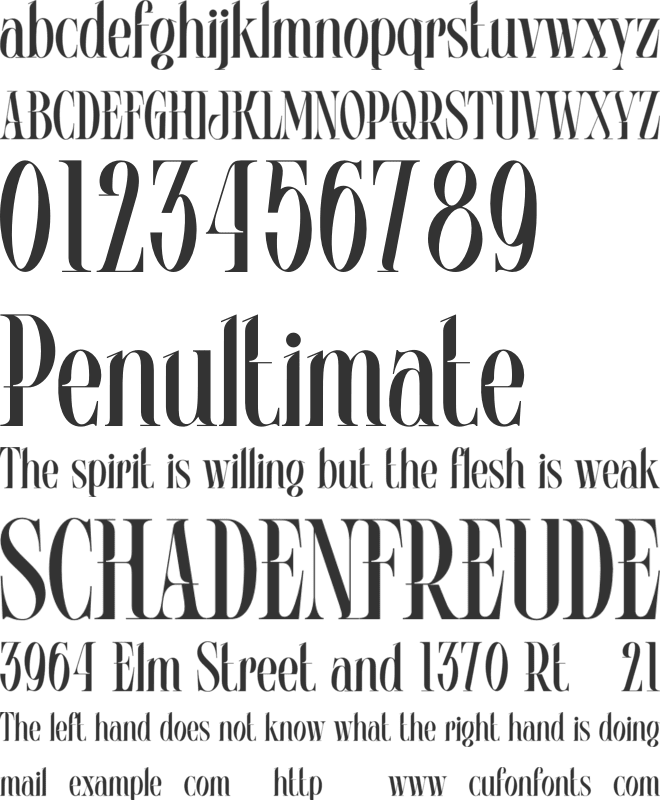 Nearvana font preview