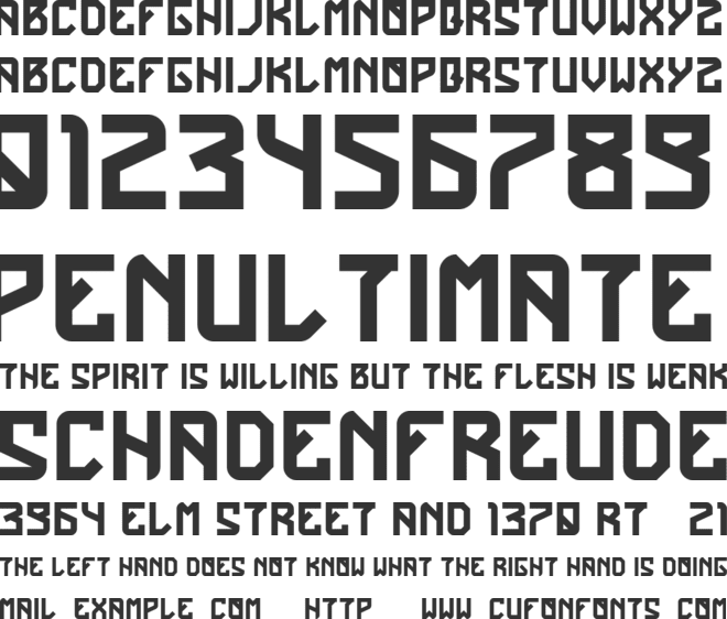 Foria font preview